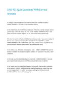LAW 401 Quiz Questions With Correct Answers