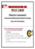 WGU D659 Objective Assessment &ndash; Assessing and Monitoring Student Learning