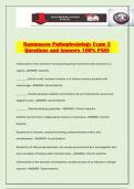 Rasmussen Pathophysiology Exam 2 Questions and Answers 100&percnt; PASS