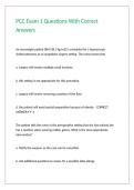 PCC Exam 1 Questions With Correct Answers