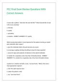 PCC Final Exam Review Questions With Correct Answers 