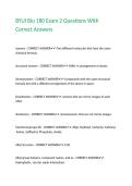 BYUI Bio 180 Exam 2 Questions With Correct Answers