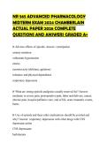 NR 565 ADVANCED PHARMACOLOGY MIDTERM EXAM 2024 CHAMBERLAIN ACTUAL PAPER 2026 COMPLETE QUESTIONS AND ANSWERS GRADED A&plus;