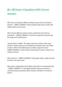 Bio 180 Exam 4 Questions With Correct Answers