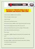 Rasmussen Pathophysiology Exam 3 Questions and Answers 100&percnt; PASS