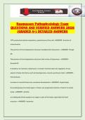 Rasmussen Pathophysiology Exam QUESTIONS AND VERIFIED ANSWERS 2026 &lpar;GRADED A&plus;&rpar; DETAILED ANSWERS