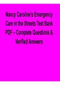 Nancy Caroline Emergency Care in the Streets Test Bank PDF Complete Questions Verified Answers 2025&sol; 2026