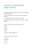 BIO 212 EXAM 1 QUESTIONS WITH CORRECT ANSWERS&period;