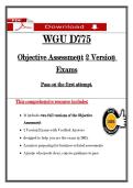 WGU D775 Objective Assessment &ndash; 2 Version Exams with Answers