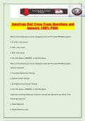 American Red Cross Exam Questions and Answers 100&percnt; PASS