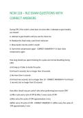 NCM 118 &ndash; RLE EXAM QUESTIONS WITH CORRECT ANSWERS