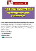 ATLS Post Test Study Guide &ndash; 200&plus; Practice Questions & Verified Answers