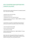 NCM 118 MIDTERM EXAM QUESTIONS WITH COMPLETE SOLUTIONS