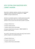 NCM 118 FINAL EXAM QUESTIONS WITH CORRECT ANSWERS 