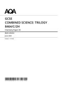 AQA GCSE Combined Science Trilogy chemistry H paper 2 2025 Question paper and Mark scheme&vert;MERGED