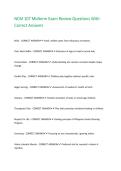 NCM 107 Midterm Exam Review Questions With Correct Answers&period;