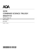 AQA GCSE Combined Science Trilogy physics H  paper 1 2025 &vert;Question paper and Mark scheme&vert;MERGED