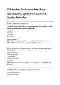 NYC Assistant City Assessor Exam Questions with 100&percnt; Correct Answers &vert; Latest Version &lpar;2026&rpar; Expert Verified