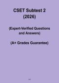 CSET Subtest 2 &vert; Practice Questions & Exam Study Guide &lpar;PDF&rpar;