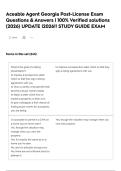 Aceable Agent Georgia Post-License  Exam Questions & Answers &vert; 100&percnt; Verified solutions &lpar;2026&rpar; UPDATE &vert;2026&excl;&excl; STUDY GUIDE EXAM  