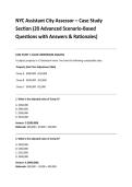 NYC Assistant City Assessor &ndash; Case Study Section &lpar;20 Advanced Scenario-Based Questions with Answers & Rationales&rpar;