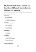 NYC Assistant City Assessor &ndash; Advanced Case Simulations &lpar;2026&rpar; &lpar;Multi-Question Scenarios with Integrated Reasoning&rpar;