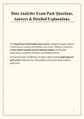 Data Analytics Exam Pack Questions&comma; Answers & Detailed Explanations&period;