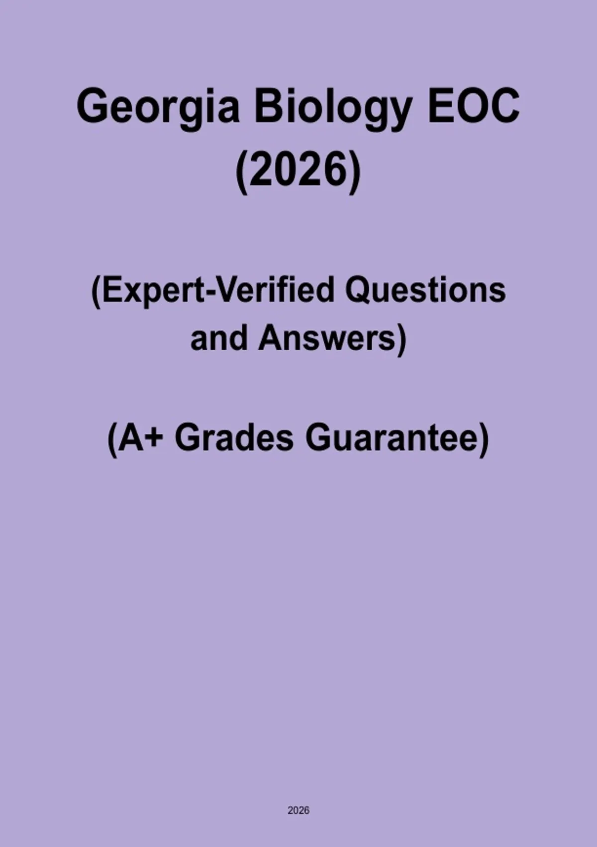 Georgia Biology EOC | Study Guide & Practice Questions (PDF) - Georgia ...