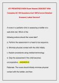 ATI PEDIATRICS NGN Exam Newest 2026&sol;2027 With  Complete All 100 Questions And 100&percnt;Correct Detailed  Answers&vert; Latest Version&excl;&excl; 