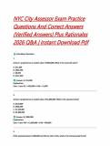 NYC City Assessor Exam Practice Questions 2026 &ndash; Verified Q&A with Detailed Rationales and Mock Exam Preparation Material