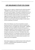 LIFE INSURANCE STUDY CEU EXAM QUESTIONS AND ANSWERS 2026