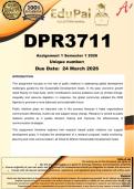 DPR3711 Assignment 1 &lpar;COMPLETE ANSWERS&rpar; Semester 1 2026 - DUE March 2026