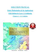 Solution Manual For Finite Mathematics and Its Applications&comma; 13 Edition by Larry J&period; Goldstein&comma; All Chapters 1 to 12 complete Verified editon