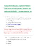 Google Associate Cloud Engineer Questions  And Correct Answers &lpar;Verified Answers&rpar; Plus  Rationales 2026 Q&A &vert; Instant Download Pdf