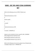 SANS - SEC 301 AND CCNA LEARNING  SET QUESTIONS AND ANSWERS 2026
