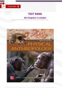 Test Bank &mdash; Physical Anthropology &vert; Stein&comma; Rowe & Pierson &vert; 12th Edition &vert; Complete Chapters 1&ndash;18 &vert; Verified Questions & Answers