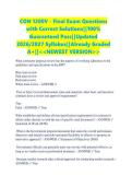 CON 1200V - Final Exam Questions with Correct Solutions&vert;&vert;100&percnt; Guaranteed Pass&vert;&vert;Updated 2026&sol;2027 Syllabus&vert;&vert;Already Graded A&plus;&vert;&vert;<<NEWEST VERSION>>