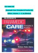 Test Bank for Paramedic Care&colon; Principles & Practice&comma; 6th Edition&comma; Volumes 1&ndash;5 by Bryan E&period; Bledsoe