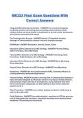 MK323 Final Exam Questions With Correct Answers