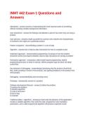 INMT 442 Exam 1 Questions and Answers 
