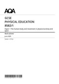 AQA GCSE Physical Education PAPER 1 2025 Question paper and Mark scheme&vert;MERGED