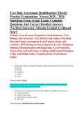 Tree Risk Assessment Qualification &lpar;TRAQ&rpar;  Practice Examination Newest 2025 &ndash; 2026  Questions From Actual Exams Complete  Questions And Correct Detailed Answers  &lpar;Verified Answers&rpar; &vert;Already Graded A&plus;&vert;&vert;Brand  New&excl;&excl;