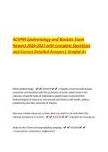 ACVPM Epidemiology and Biostats Exam  Newest 2026-2027 with Complete Questions  and Correct Detailed Answers&vert; Graded A&plus; 