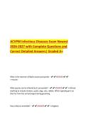 ACVPM Infectious Diseases Exam Newest  2026-2027 with Complete Questions and  Correct Detailed Answers&vert; Graded A&plus; 
