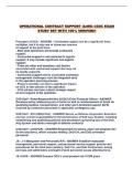 OPERATIONAL CONTRACT SUPPORT &lpar;A496&rpar; CGSC EXAM STUDY SET WITH 100&percnt; VERIFIED&excl;&excl;