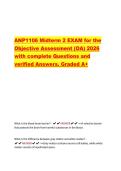 ANP1106 Midterm 2 EXAM for the  Objective Assessment &lpar;OA&rpar; 2026  with complete Questions and  verified Answers&period; Graded A&plus; 