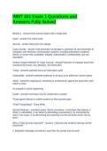INMT 441 Exam 1 Questions and Answers Fully Solved