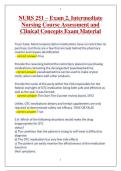 NURS 251 &ndash; Exam 2&comma; Intermediate Nursing Course Assessment and Clinical Concepts Exam Material