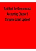 Test Bank Governmental Accounting Chapter 1 Complete Latest Updated PDF 2025&sol; 2026
