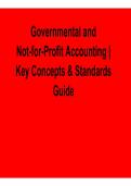 Governmental and Not-for-Profit Accounting Key Concepts and Standards Guide PDF 2025&sol; 2026